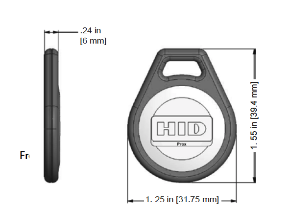 HID 1346 ProxKey III Proximity Key Fob - Programmed