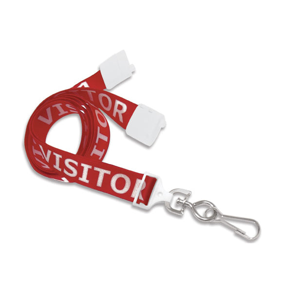VISITOR Pre-Printed Breakaway Lanyards