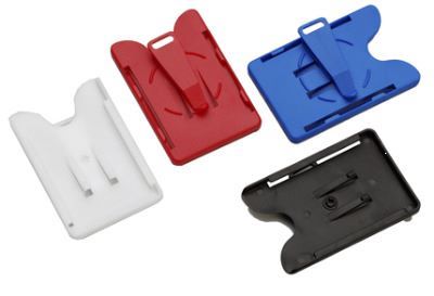 Multi-Card Rigid Badge Holder for up to 5 Cards with Swivel Clip