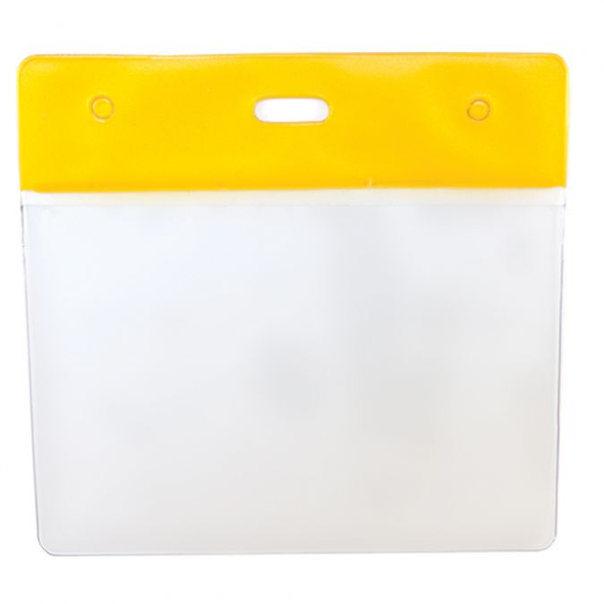 Clear Flexible Vinyl Wallets With Coloured Top - Pack of 100