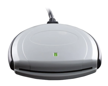 Identiv SCR3310 v2.0 USB Contact Smart Card Reader - Left Facing