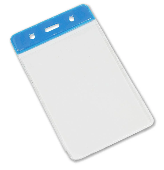 Clear Flexible Vinyl Wallets With Coloured Top - Pack of 100