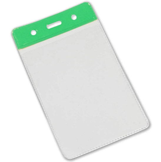 Clear Flexible Vinyl Wallets With Coloured Top - Pack of 100