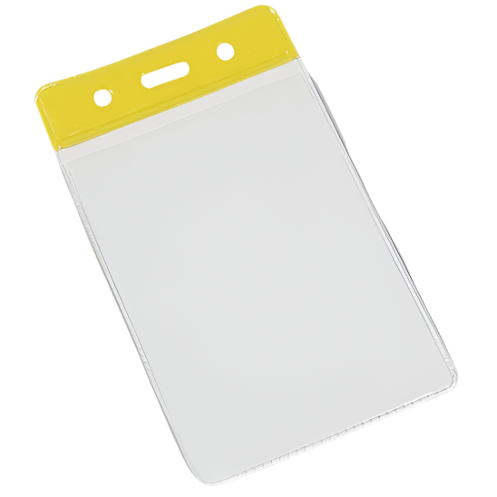 Clear Flexible Vinyl Wallets With Coloured Top - Pack of 100