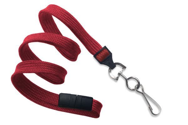 Flat Braided Breakaway Lanyards - 3/8"