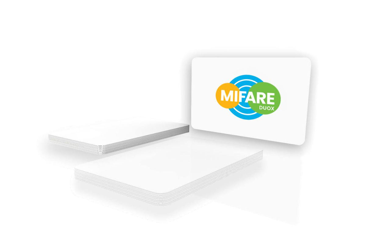 Mifare Duox 8K - Standard Access - Blank White PVC Cards