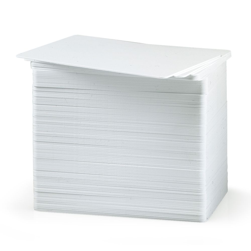 Fargo UltraCard Blank White Polycarbonate Cards - 760 Micron/ 30 Mil, CR80, Printable - Pack of 500