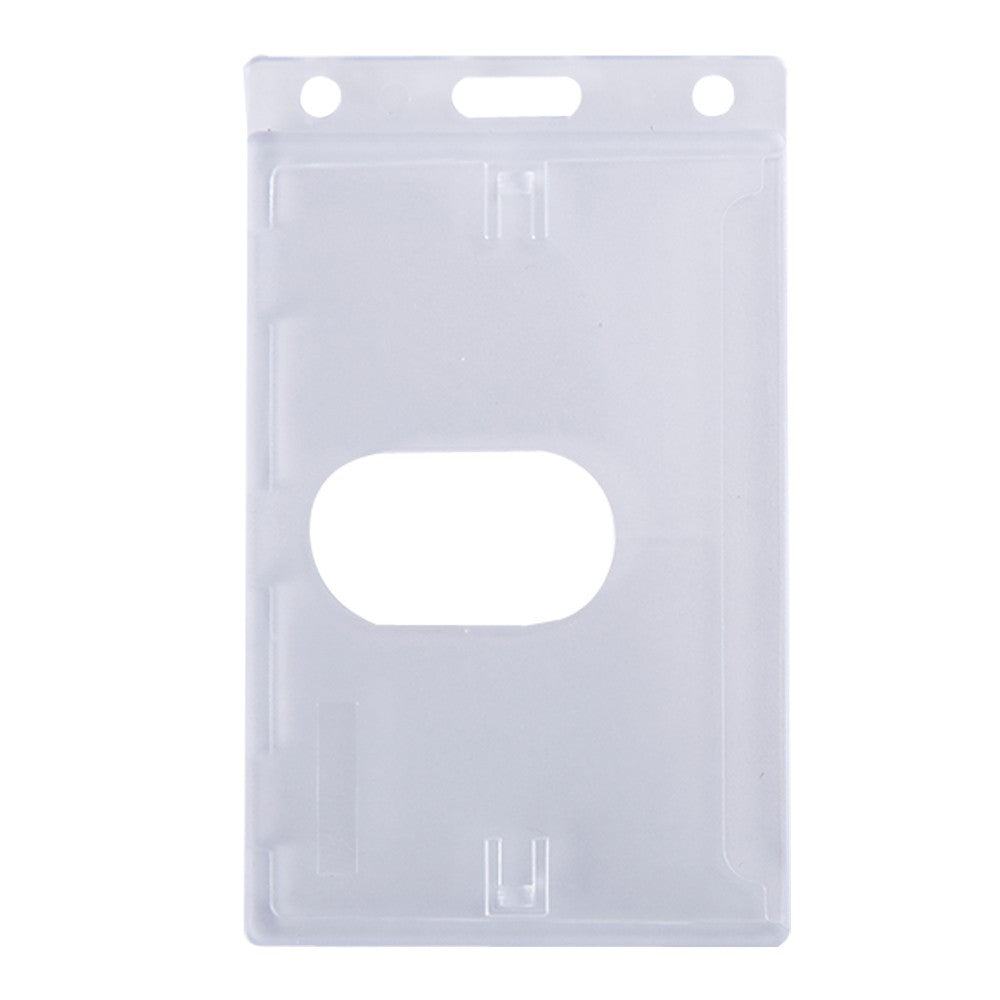 Enclosed Rigid Clear Badge Holder with Thumb Slot