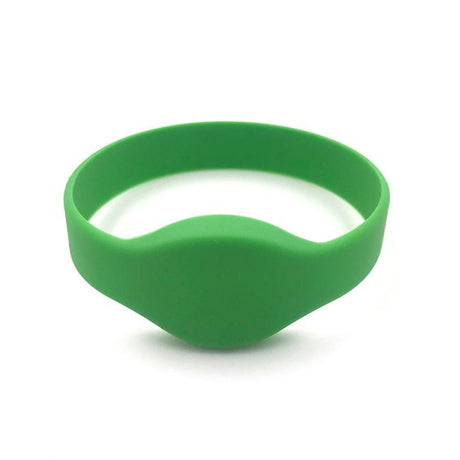 MIFARE Classic EV1 1K 13.56MHz RFID Silicone Wristband - Oval Head - Green