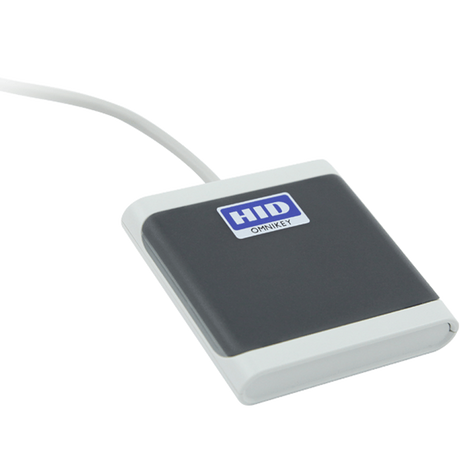 HID Omnikey 5025 CL Smart Card Reader - R50250001-GR (Right Facing)