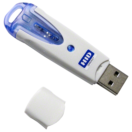 HID Omnikey 6121 Mobile SIM Size USB Contact Smart Card Reader - R61210320-2 (Front)