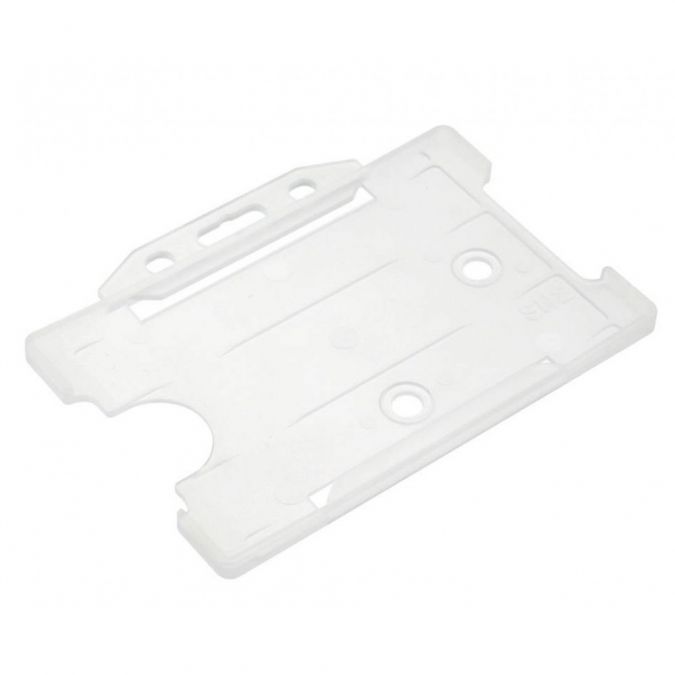 Recyclable Open Faced Rigid ID Card Badge Holders - Pack of 100