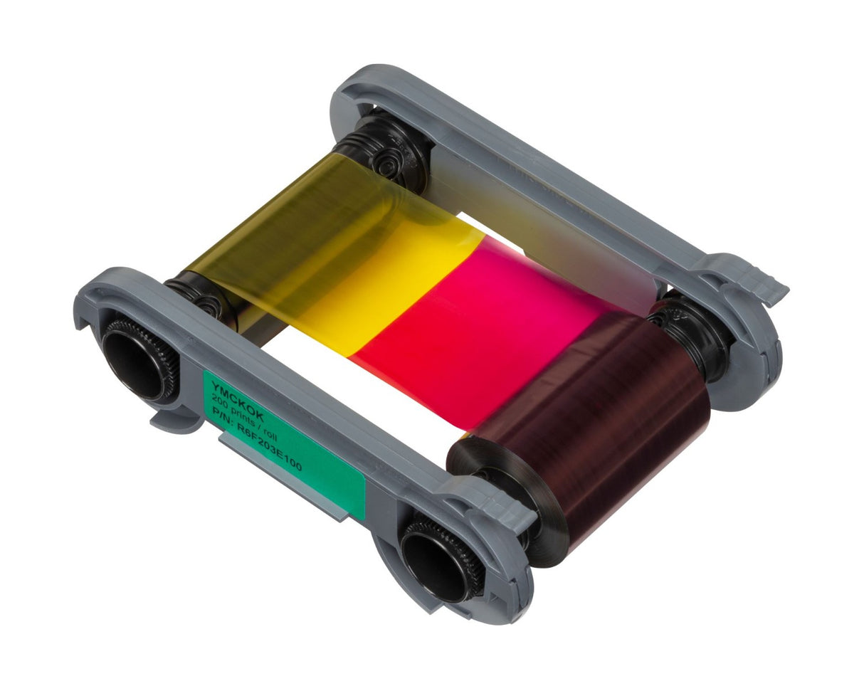 Evolis R6F203A100 YMCKOK Colour Ribbon - 200 Prints