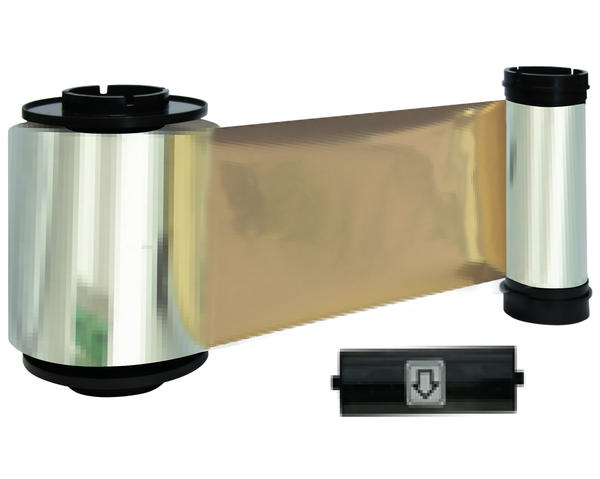IDP Smart 659198 Monochrome Gold Ribbon & Cleaning Roller - 3000 Prints