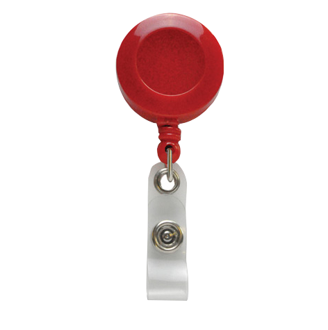 Mini Badge Reel with Strap Clip - Red, Black & Blue - 100 Reel Multipack