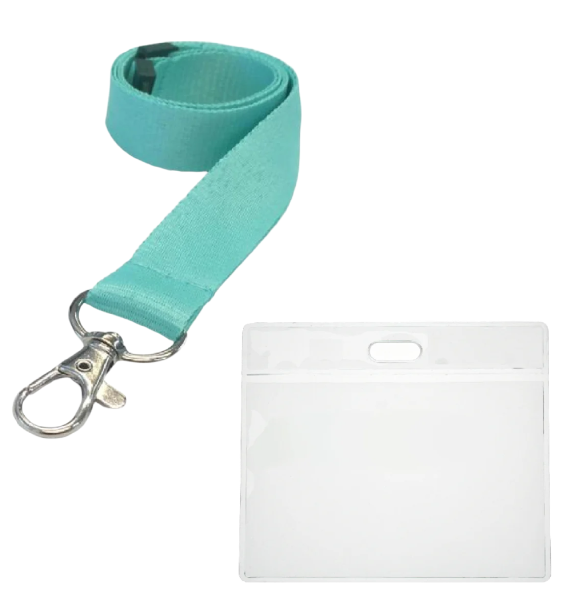 Plain Breakaway Lanyards with Metal Trigger Clip & Flexible Card Holder - Pack of 100