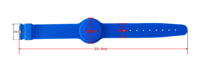 MIFARE Classic® EV1 1K 13.56MHz RFID Adjustable Silicone Watch Strap Wristband