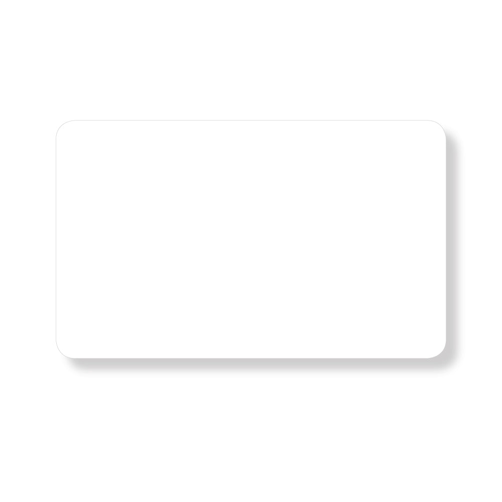 Self-Adhesive Blank White PVC Cards, 400 Micron, CR80