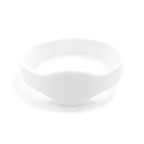 MIFARE Classic EV1 1K 13.56MHz RFID Silicone Wristband - Oval Head - White
