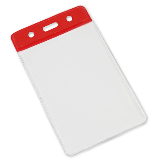 Clear Flexible Vinyl Wallets With Coloured Top - Pack of 100