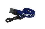 VISITOR Pre-Printed Breakaway Lanyards - Plastic J Clip - Pack of 100