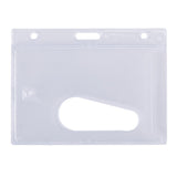 Enclosed Rigid Clear Badge Holder with Thumb Slot