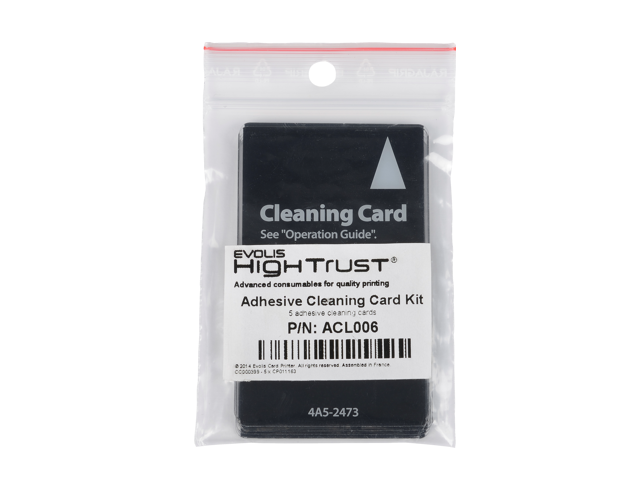 Evolis ACL006 Adhesive Cleaning Card Kit for Avansia (Pack of 5)