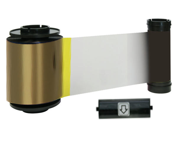 IDP Smart 659114 YMCFKO Colour Ribbon With Fluorescent UV Panel & Cleaning Roller - 500 Prints