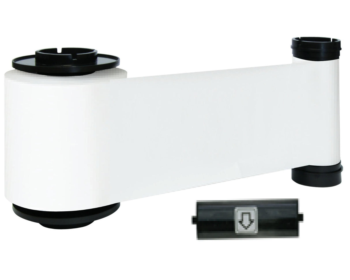 IDP Smart 659193 Monochrome White Ribbon With Cleaning Roller - 3000 Prints