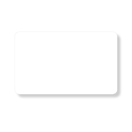 Self-Adhesive Blank White PVC Cards, 400 Micron, CR80